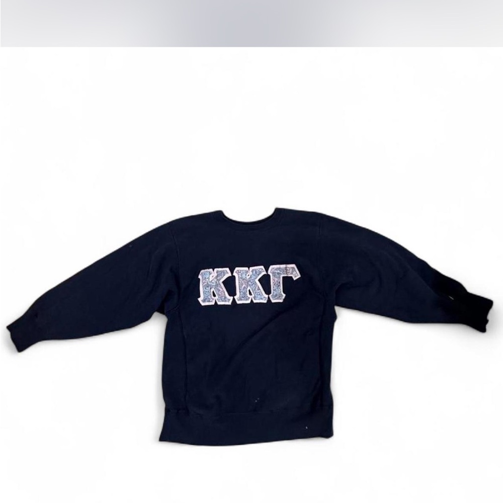 Champion Navy Crewneck Sweatshirt with KKG Appliqué